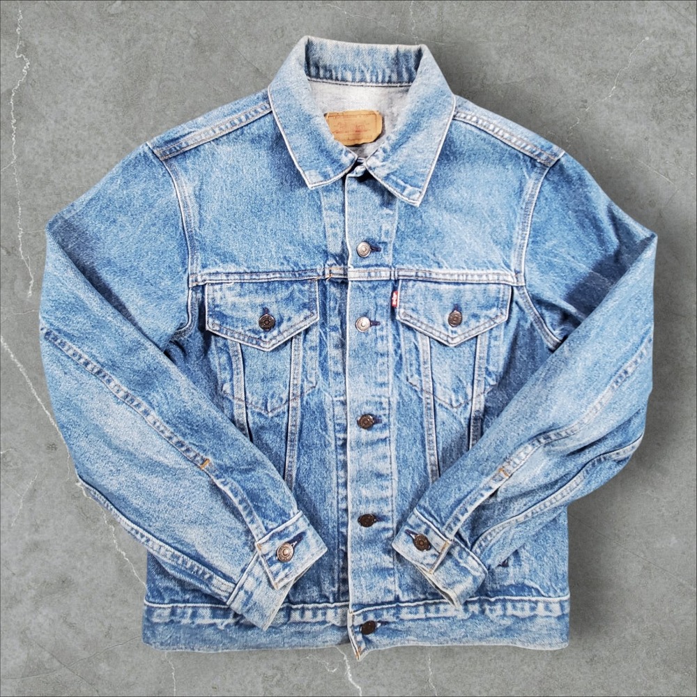 Levi's 70506-0214 Trucker Jacket Mens 40R Blue Denim Vintage Made in USA 90s